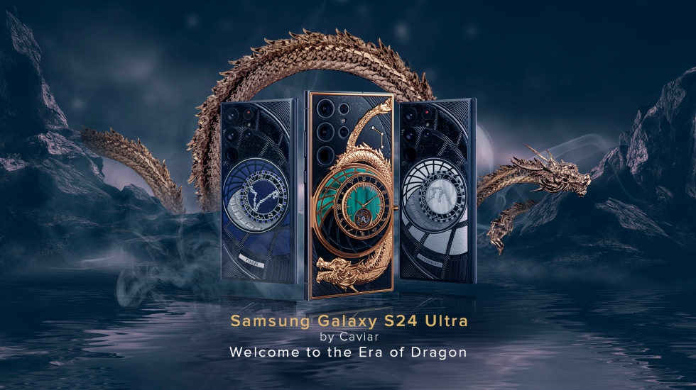 Caviar Presents the First Custom Samsung S24 Ultra with a Mechanical Watch and Gold Details