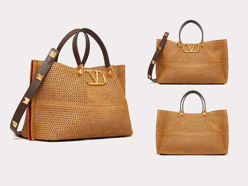 Valentino Garavani logo-plaque tote bag - Neutrals